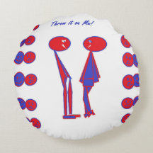 Amusant abstrait art Jeu d'oreiller