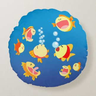 Coussins Ronds Amusez-vous dans le réservoir de poisson (Poisson