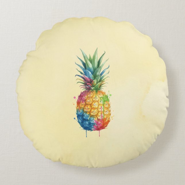 Coussins Ronds Ananas (Devant)