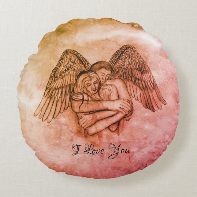 Coussins Ronds Angel Eros in Love (Devant)