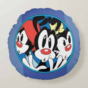 Coussins Ronds Animaniacs   Warner Siblings Circle Graphic