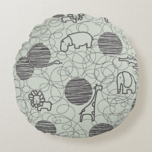 Coussins Ronds animaux 1 de safari
