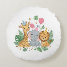 Animaux de safari aquarelle mignons pour l'anniver