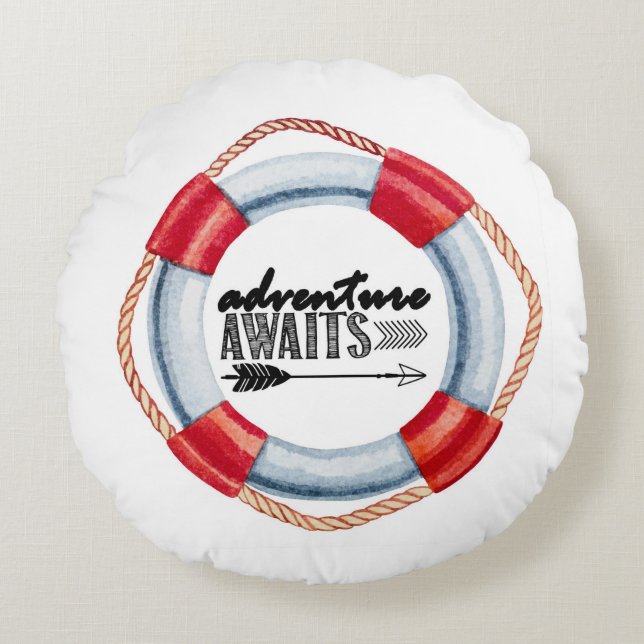 Coussins Ronds Anneau de vie d'aventure (Devant)