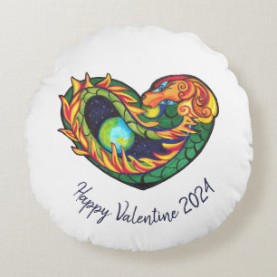 Coussins Ronds Année Dragon Valentine