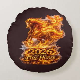 Coussins Ronds Année du Cheval de Feu 2026