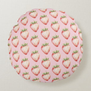Coussins Ronds Anniversaire de Fruit de Fraise