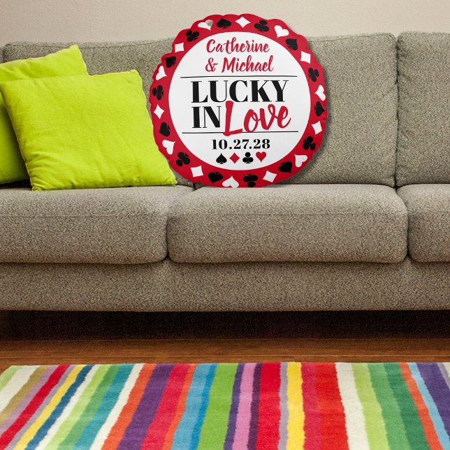 Coussins Ronds Anniversaire du Mariage du casino de Las Vegas (Créateur téléchargé)