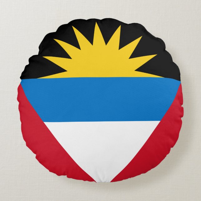 Coussins Ronds Antigua et Barbuda Flag (Devant)