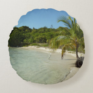 Coussins Ronds Antiguan Beach Beautiful Tropical Landscape