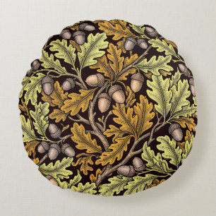 Coussins Ronds Antique chêne anglais glands botanique