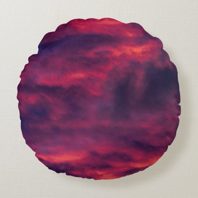 Coussins Ronds août rouge (Devant)