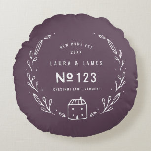 Coussins Ronds Appui tiré par la main de tartan de conception