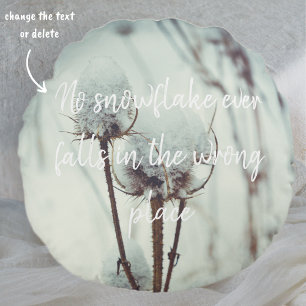 Coussins Ronds Après une chute de neige