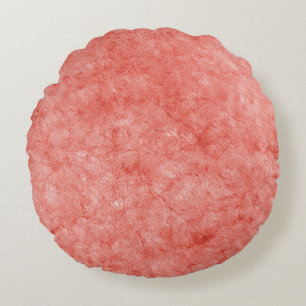 Coussins Ronds Aquarelle Décorative Rouge & Or Rose