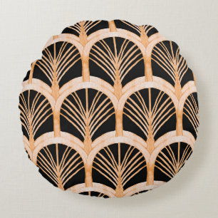 Coussins Ronds Aquarelle dessinée à la main sans couture motif