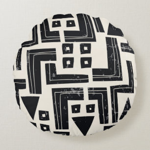 Coussins Ronds Aquarelle formes abstraites