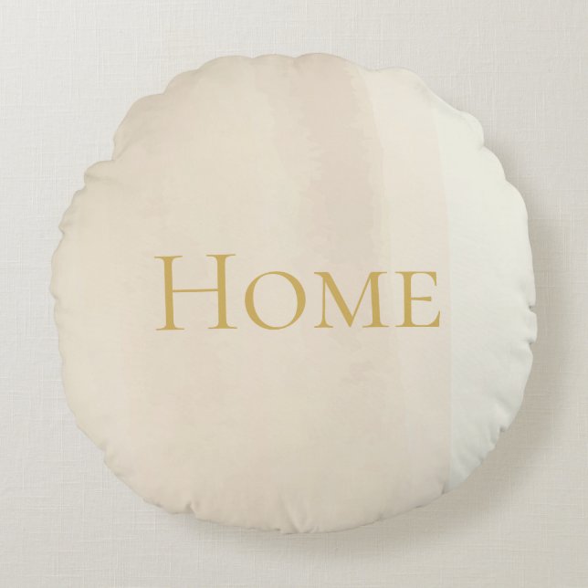 Coussins Ronds Aquarelle Horizon de Sable (Devant)