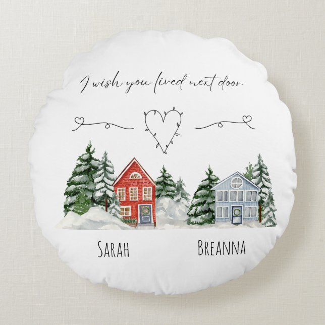 Coussins Ronds Aquarelle J'Aimerais Que Vous Aviez Vécu À Proximi (Devant)