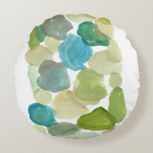 Coussins Ronds aquarelle peinte à la main