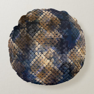 Coussins Ronds Aquarelle Sauvage Snakeskin Design transparent