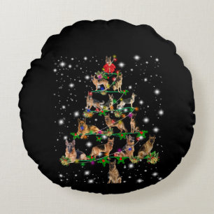 Coussins Ronds Arbre De Noël Allemand Couvert D'Une Lampe De poch