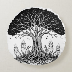 Coussins Ronds arbre mystique de la vie