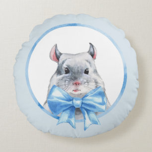 Coussins Ronds Arc bleu du chinchilla 1.
