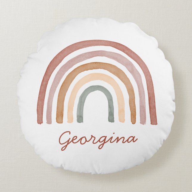 Coussins Ronds Arc-en-ciel Boho (Devant)