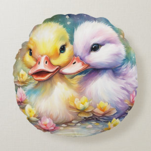 Coussins Ronds Arc-en-ciel Canard 4