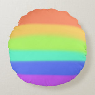Coussins Ronds Arc-en-ciel pastel