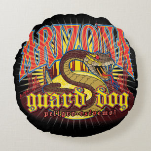 Coussins Ronds Arizona Snake Art