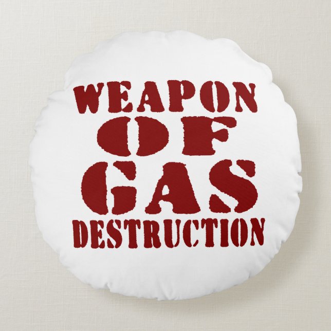 Coussins Ronds Arme De Destruction Du Gaz (Devant)