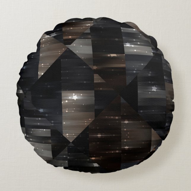 Coussins Ronds arrière - plan abstrait. mosaïque grise illustrati (Devant)