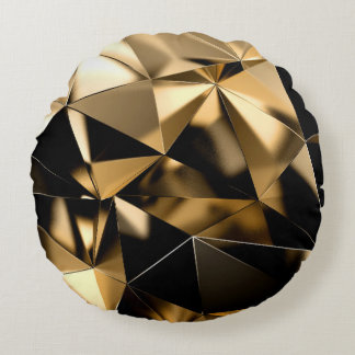 Coussins Ronds arrière - plan Abstrait triangle cristal 3D.