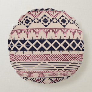 Coussins Ronds arrière - plan Aztèque, tribu vintage, motif ethni