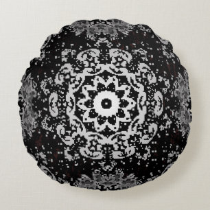 Coussins Ronds arrière - plan Brown. Arrière - plan Doodle en vin