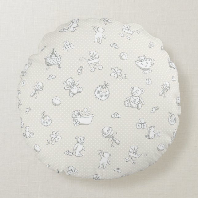 Coussins Ronds Arrière - plan de bébé (Devant)