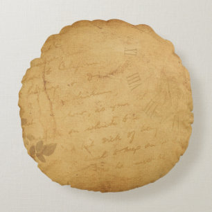 Coussins Ronds Arrière - plan écriture de fleurs d'image