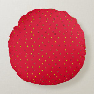 Coussins Ronds Arrière - plan fraise rouge