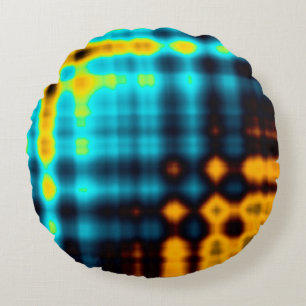 Coussins Ronds Arrière - plan géométrique abstrait coloré avec mo