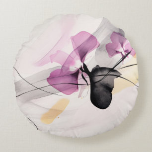 Coussins Ronds Arrière - plan motif abstrait Orchids