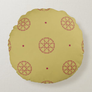 Coussins Ronds Arrière - plan motif Art déco transparent. abstrai