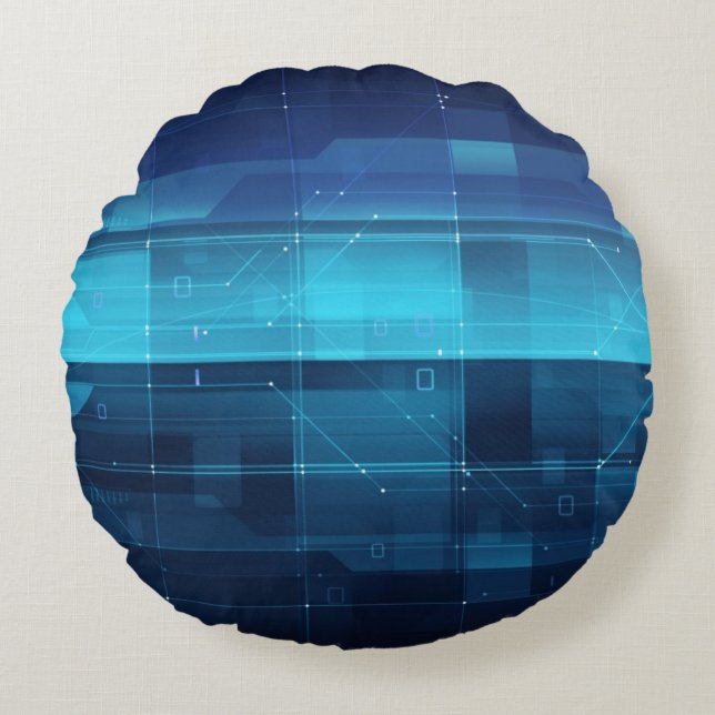Coussins Ronds Arrière - plan numérique de pointe (Devant)
