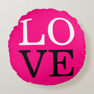 Coussins Ronds Arrière - plan rose Mariage d'amour