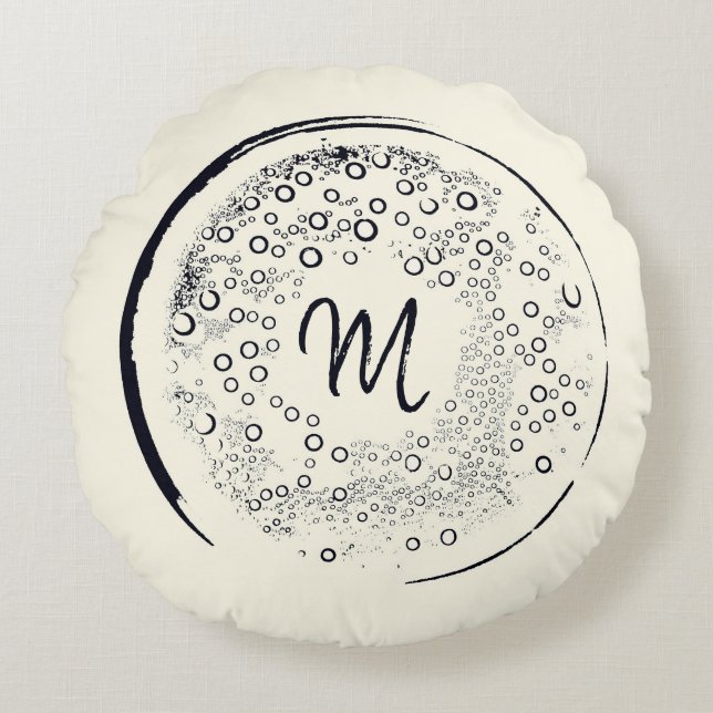 Coussins Ronds Art Abstrait - Personnalisable (Devant)