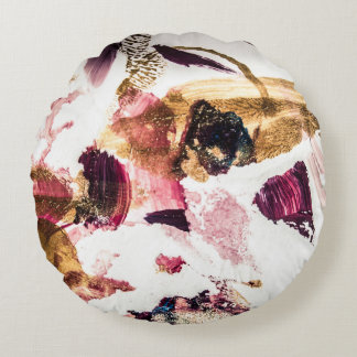 Coussins Ronds Art créatif Abstrait Gold Sparkles