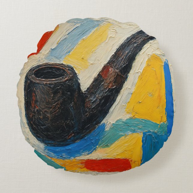 Coussins Ronds Art de la pipe (#7) (Devant)