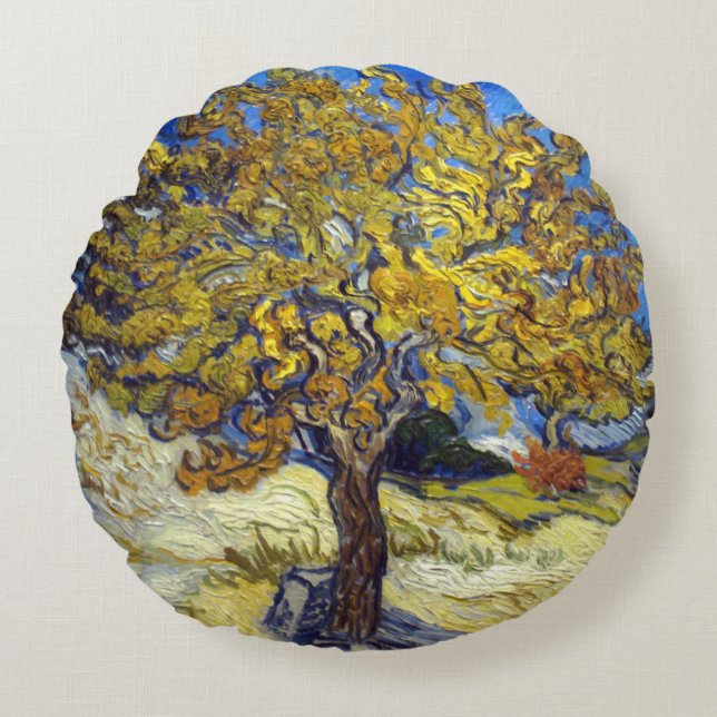 Coussins Ronds Art de Van Gogh Mulberry Tree (Devant)