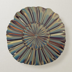 Coussins Ronds Art déco bronze look métallique coque de ventilate